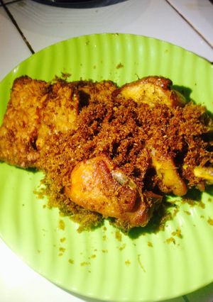 Foto resep Ayam tempe goreng lengkuas