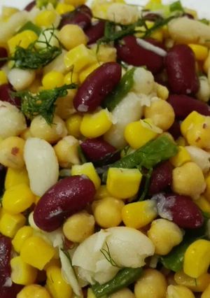 صورة لوصفة طريقة عمل سلطه البقوليات