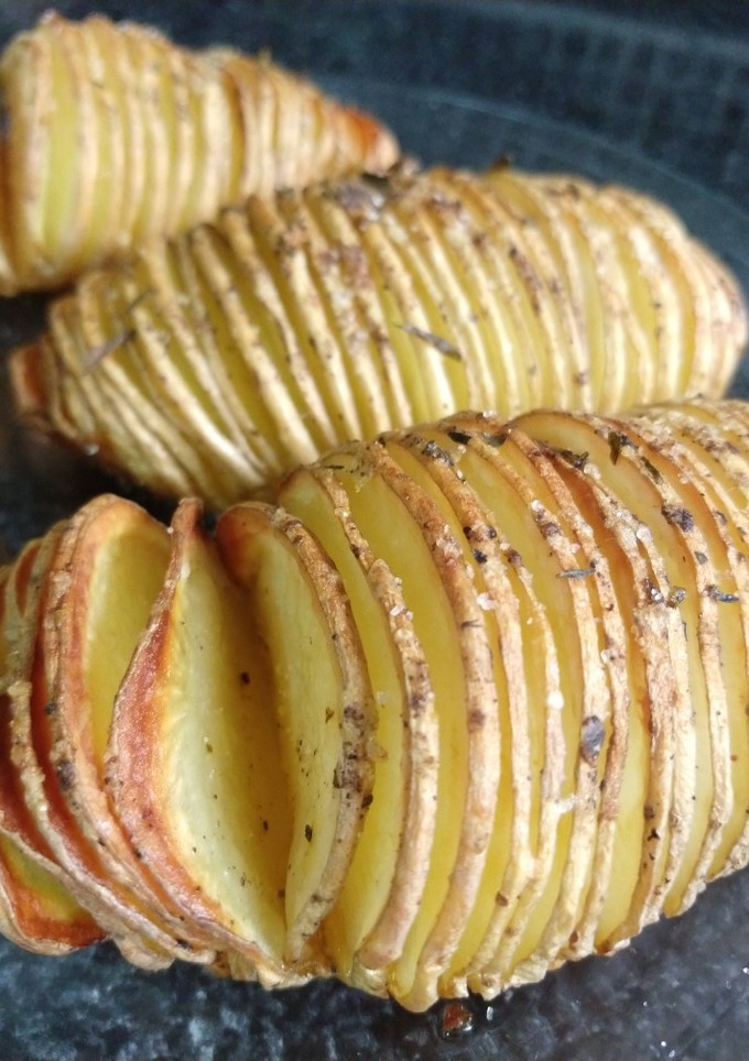 Una foto de Papas estilo hasselback