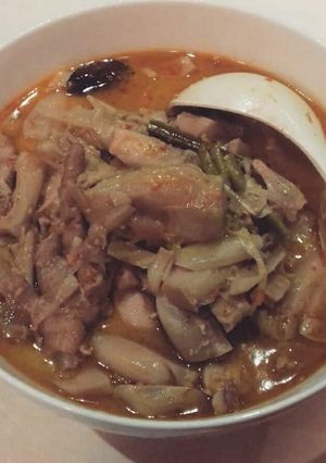 Foto resep Lodeh tewel,kacang panjang Dan ceker