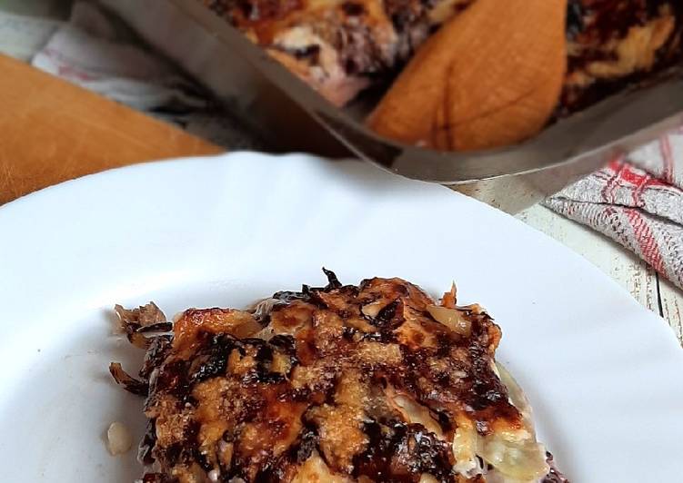 Steps to Make Fatto in casa Finta lasagna di radicchio e patate al lime (@loredana_iocucino)