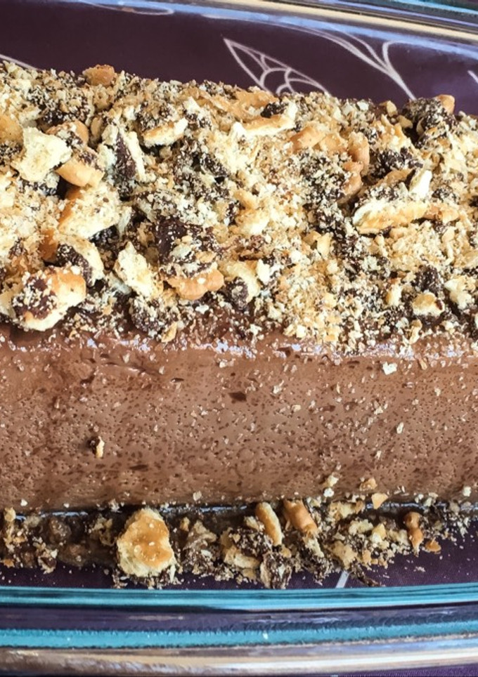 Una foto de Pudín de galletas de chocolate (sin horno)