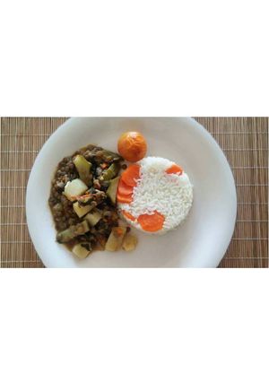 Una foto de Guiso de lentejas con arroz