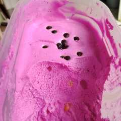 A picture of Ice cream buah naga home Made.
