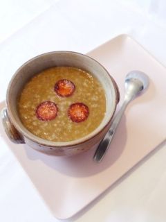 Une photo de Potage de lentilles et chorizo