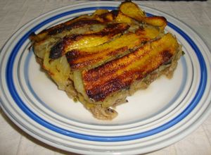 Una foto de Pastel de Papas con Pez Raya y Plátano dulce