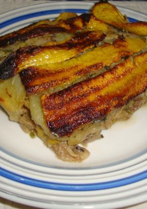 Una foto de Pastel de Papas con Pez Raya y Plátano dulce