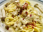 Gambar spaghetti carbonara ayam