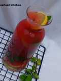 Watermelon and mint juice