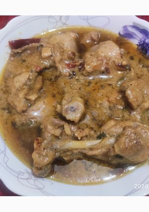 A picture of Black chilli chicken.