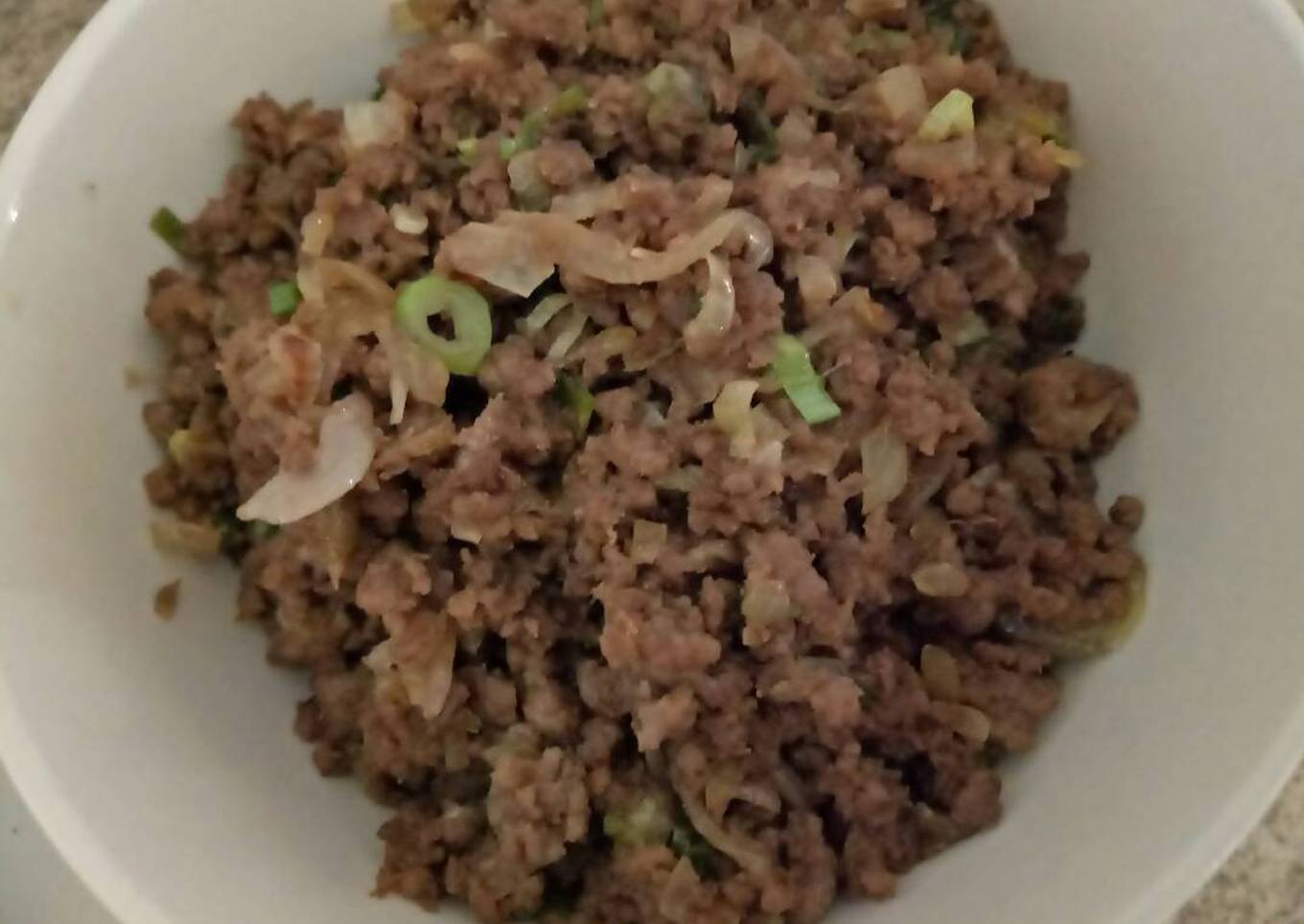 Daging sapi cincang utk isi roti goreng