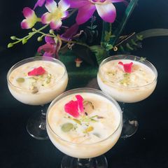 A picture of Fruit custard with sevai.