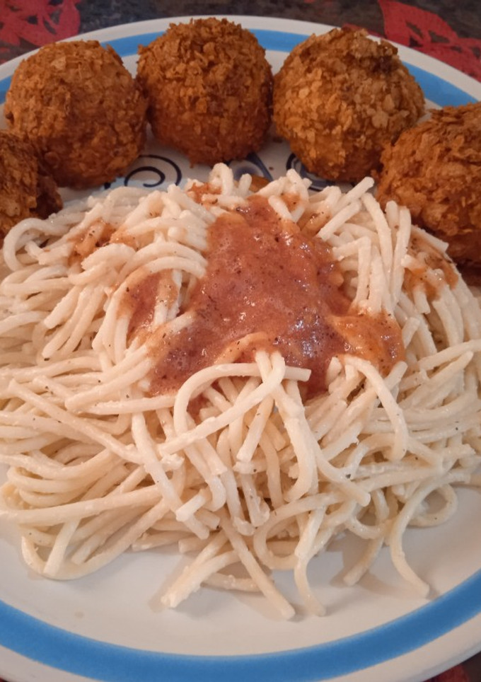 Una foto de Albóndigas de pollo empanizadas con frituras en horno air fryer