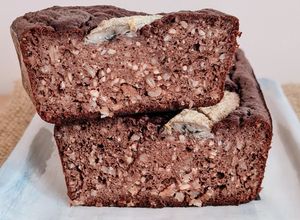 Una foto de Mi budín favorito 🎀de banana y cacao, sin gluten, sin harina, sin azúcar, sin edulcorante 🎀