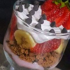 Fruit trifle A picture of Fruit trifle.
