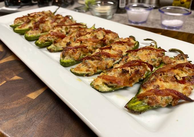 Easiest Way to Prepare Super Quick Homemade Sausage Stuffed Jalapeño Poppers