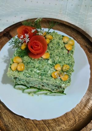 स्वीट कॉर्न सैंडविच केक Sweet corn sandwich cake रेसिपी मुख्य फोटो