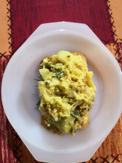 Una foto de Revuelto "verbena de pollo"