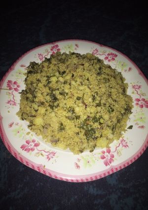 Dambun shinkafa da zogale ainihin hoton girkin