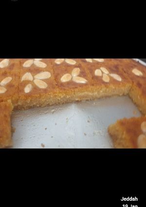 صورة لوصفة بسبوسة بالحليب المحموس