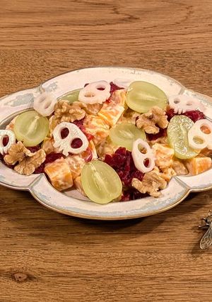A picture of ★ Pumpkin salad with lotus root skull★.