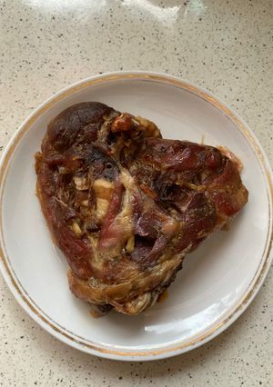 Tűzdelt pulyka felső comb recept fotója