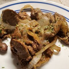 Chicken Livers and Onions A picture of Chicken Livers and Onions.
