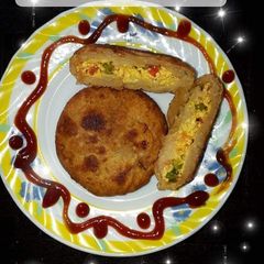 Paneer bhurji kachori A picture of Paneer bhurji kachori.