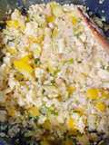 Arroz frito de coliflor keto