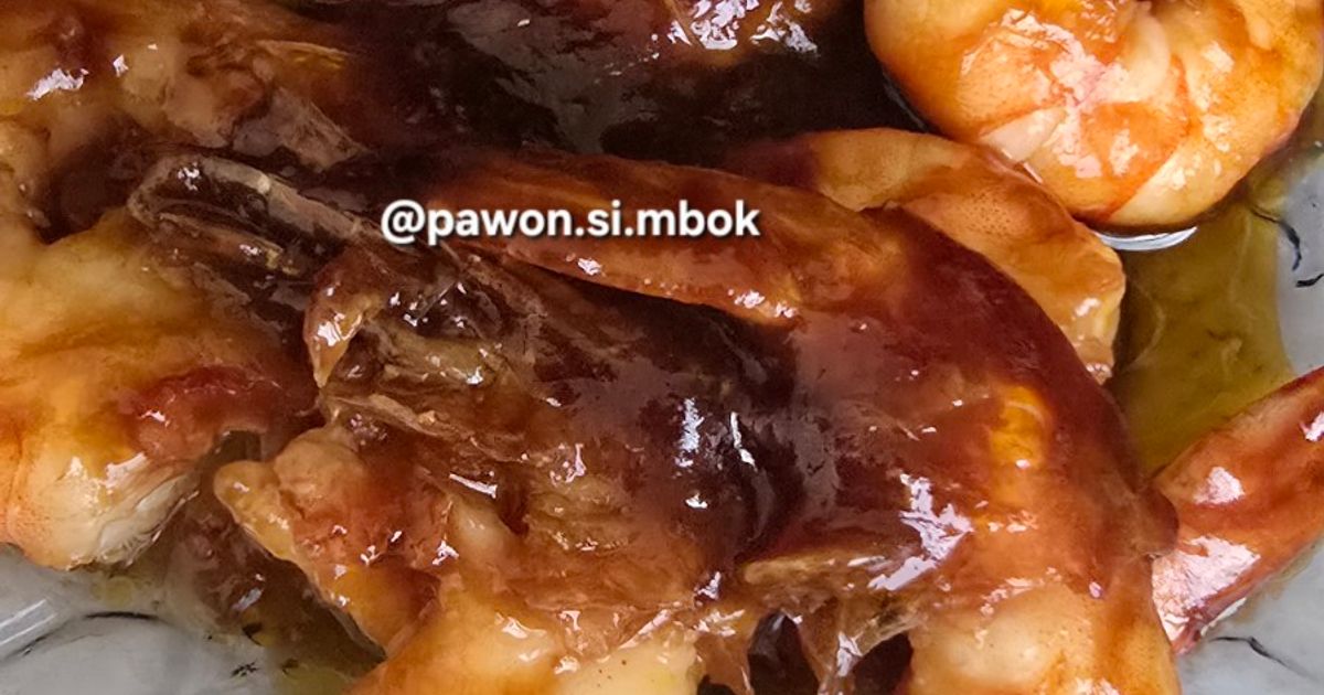 Udang Bakar Teflon Asam Manis Praktis ala @pawon.si.mbok