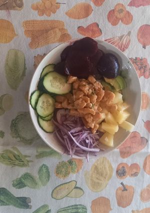 Una foto de Mi Versión de Poke de Salmón