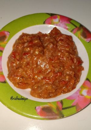 Foto resep Sambel Pecel Ayam Kacang Mete