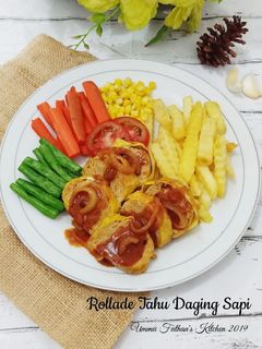 Foto resep Rolade Tahu Daging Sapi (Saus Barbeque)