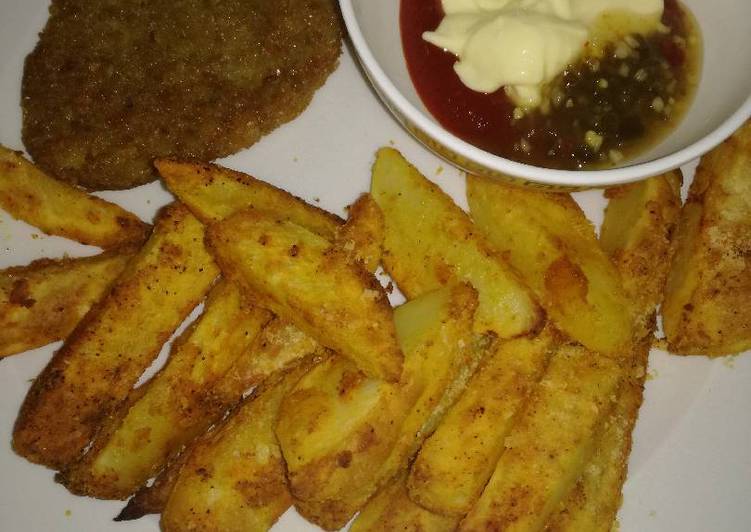 Easy baked potato wedges