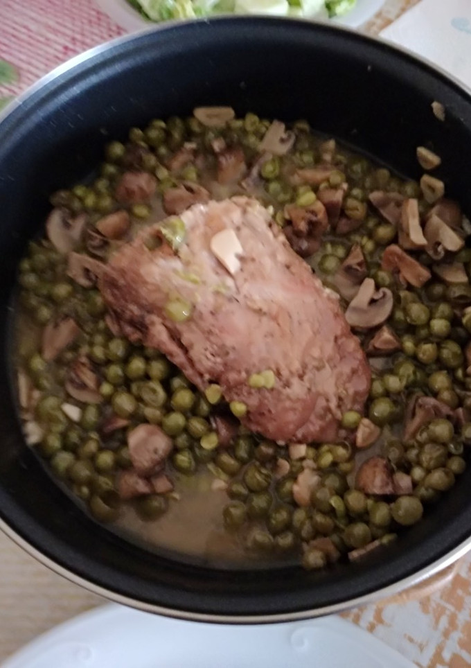 Una foto de Lomo rustido con verduras (sin sal)