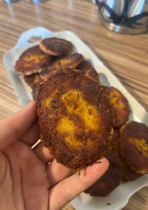عکسی از دستور کتلت سیب زمینی با گوشت چرخکرده
