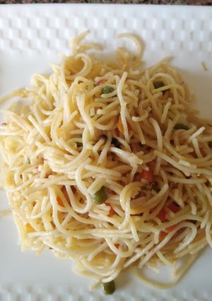 A picture of Vegetable spaghetti #themechallenge.