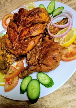 A picture of Quick Steam chicken chargha.