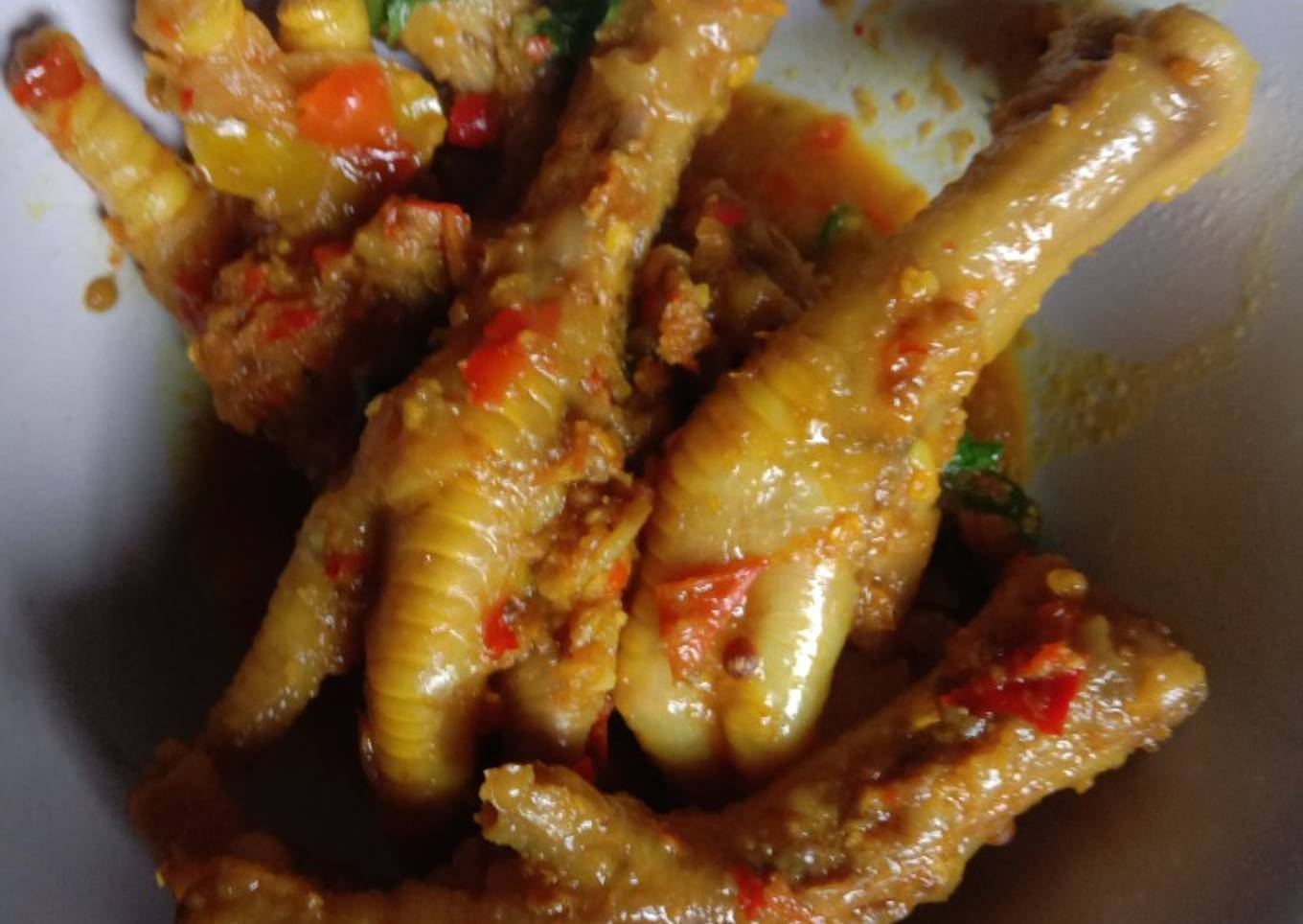 Rica -rica ceker ayam pedas