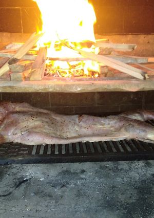 Una foto de Cordero a dos fuegos