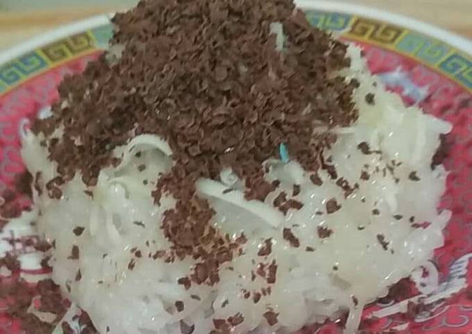 Langkah Mudah untuk Membuat Ketan Susu Coklat Keju 😍😍 yang Enak