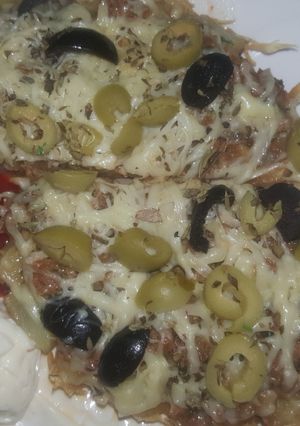 صورة لوصفة طورطية بالكفتة والفورماج