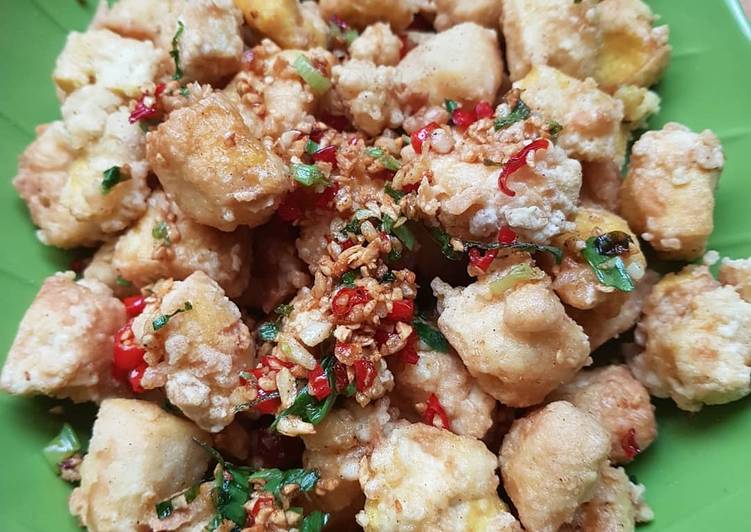 Resep Tahu Krispi Bawang Putih dan Lada Garam oleh 