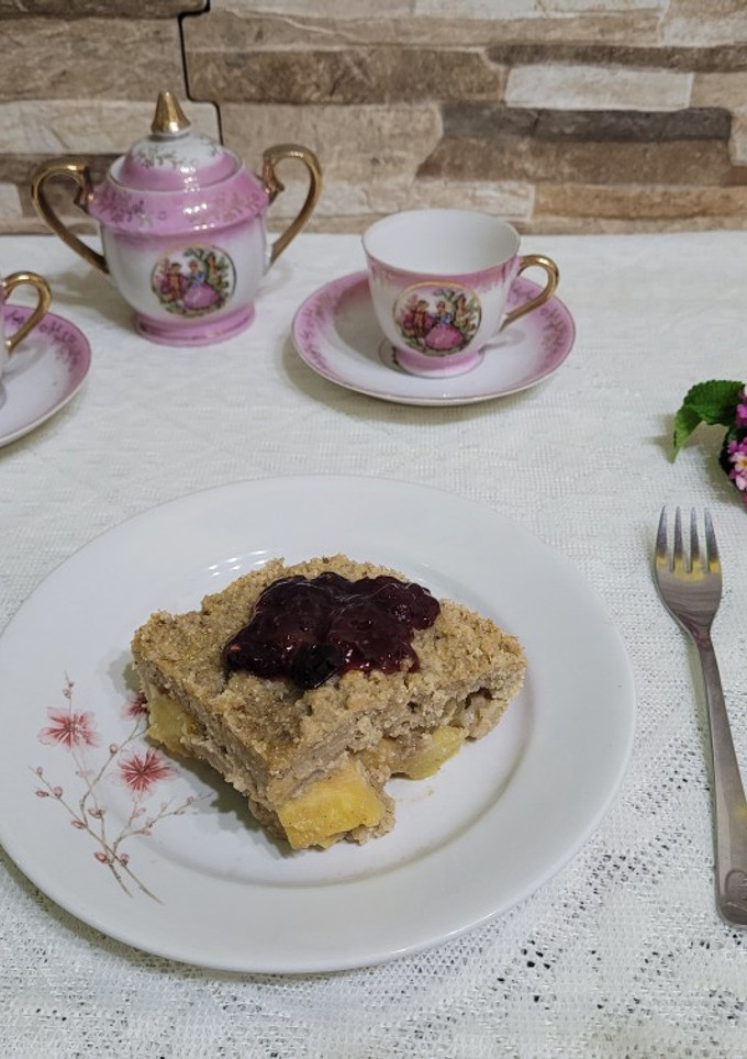 Una foto de Crumble de ananá