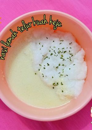 Foto resep MPASi 7m Nasi Lemak Telur Kuah Keju