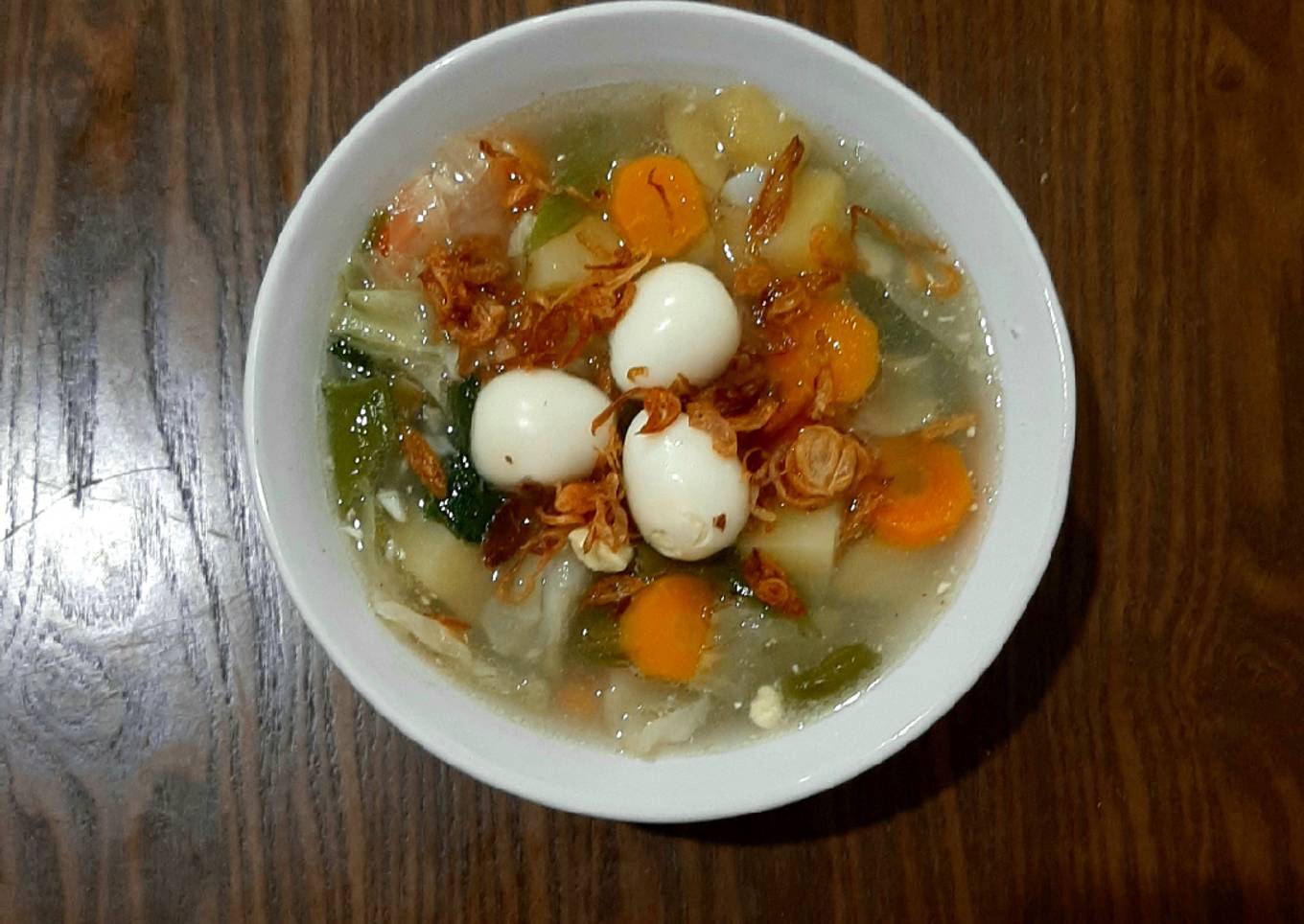 Sop bening telor puyuh