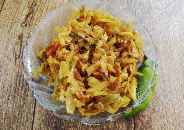Steps to Make Any-night-of-the-week Cabbage masala sabji