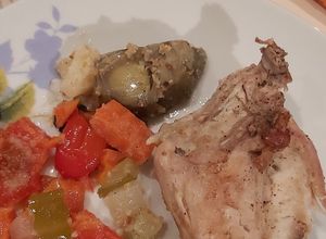 Foto di Coniglio con giardiniera