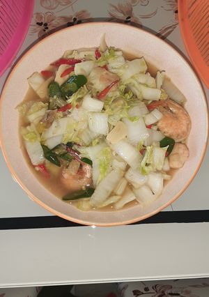 Foto resep 30. Tumis Udang Sawi Putih