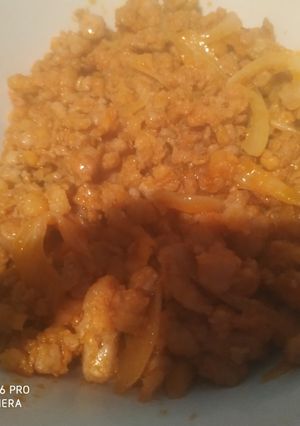 Una foto de Picadillo de chorizo con cebolla
